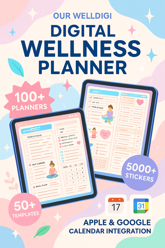 Wellness Journal, Digital Self Care Journal, Mindfulness Journal, Fitness Tracker, Meal Planner, Mental Health, GoodNotes Journal