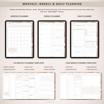 Wellness Journal, Digital Self Care Journal, Mindfulness Journal, Fitness Tracker, Meal Planner, Mental Health, GoodNotes Journal
