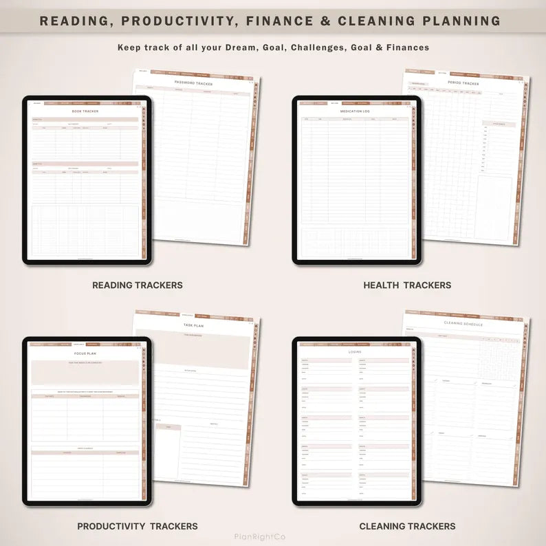 Wellness Journal, Digital Self Care Journal, Mindfulness Journal, Fitness Tracker, Meal Planner, Mental Health, GoodNotes Journal